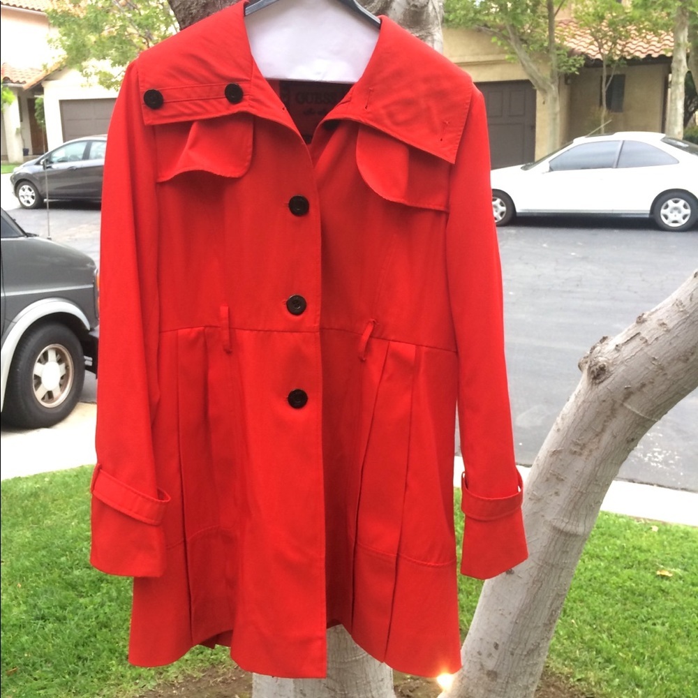 Stunning Red Raincoat!